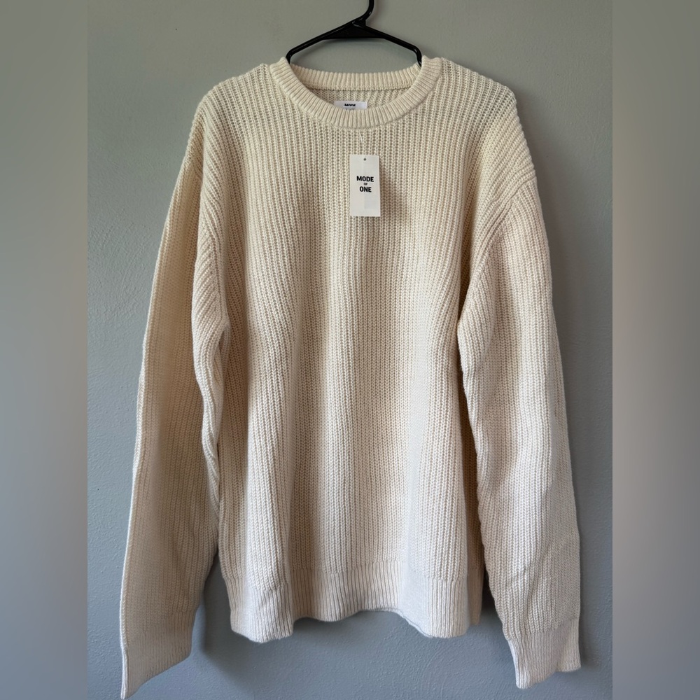 MODE OF ONE Cream Sweater